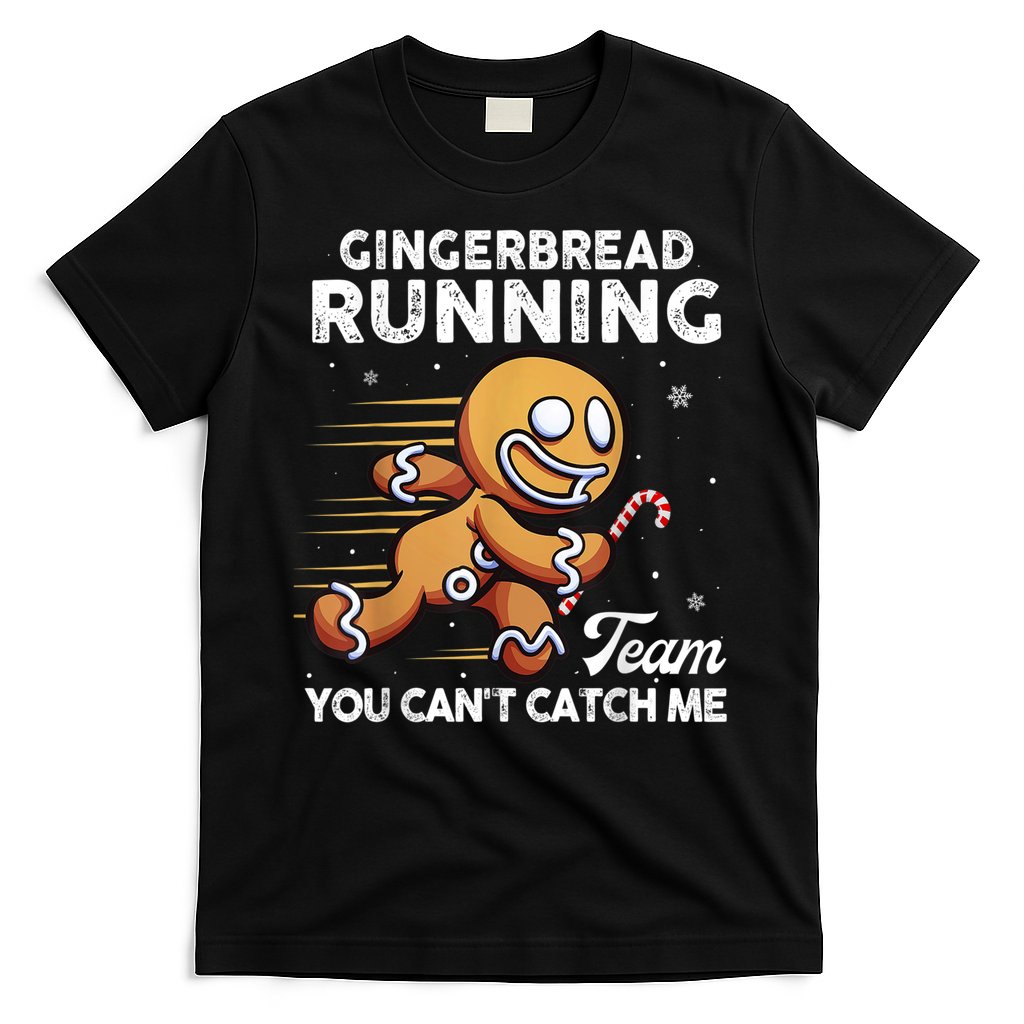 Gingerbread Running Team Christmas Cookie Funny Baking T-Shirt