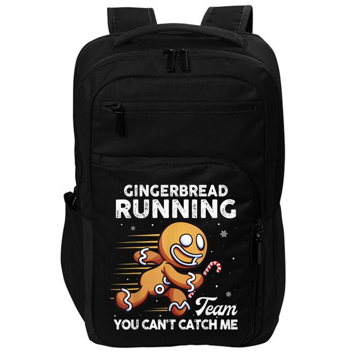Gingerbread Running Team Christmas Cookie Funny Baking Impact Tech Backpack