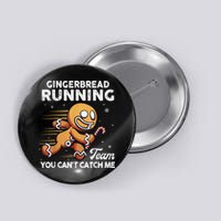 Gingerbread Running Team Christmas Cookie Funny Baking Button