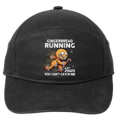 Gingerbread Running Team Christmas Cookie Funny Baking 7-Panel Snapback Hat