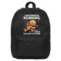 Gingerbread Running Team Christmas Cookie Funny Baking 16 in Basic Backpack