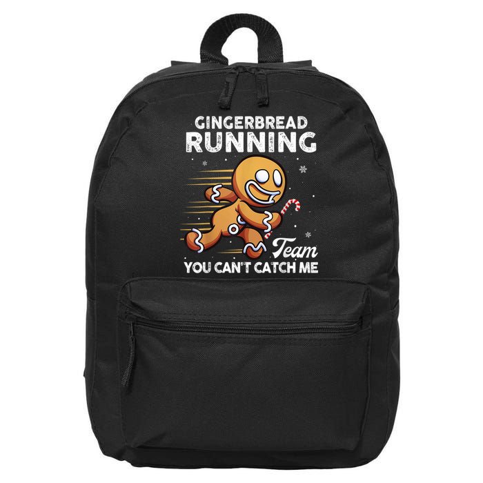 Gingerbread Running Team Christmas Cookie Funny Baking 16 in Basic Backpack