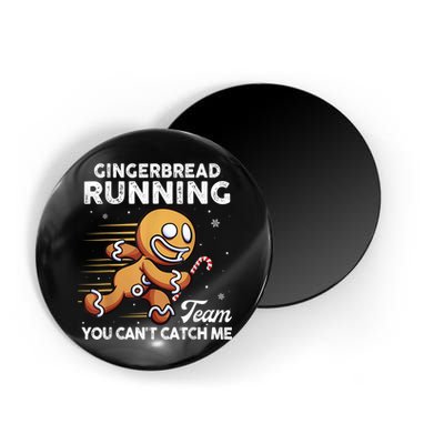 Gingerbread Running Team Christmas Cookie Funny Baking Magnet