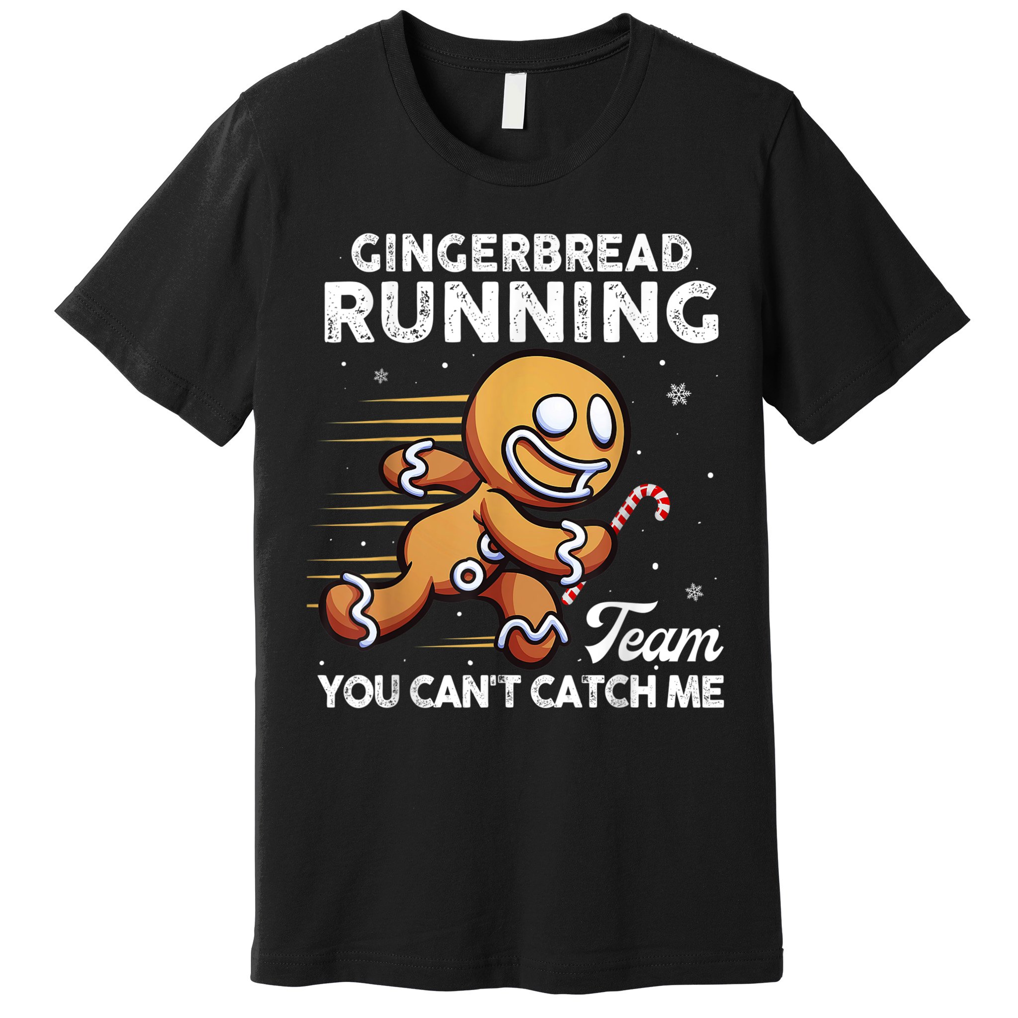 Gingerbread Running Team Christmas Cookie Funny Baking Premium T-Shirt