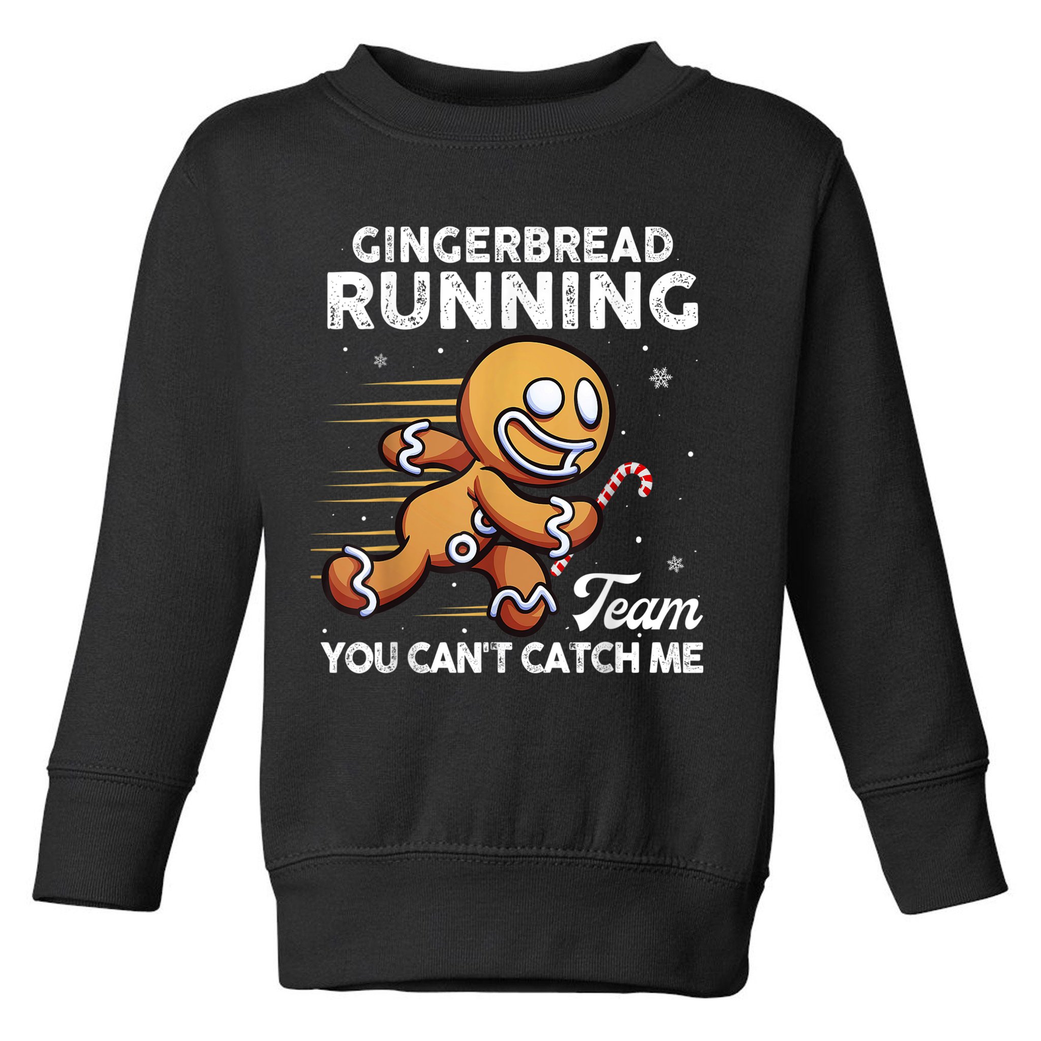 Gingerbread Running Team Christmas Cookie Funny Baking Toddler Sweatshirt