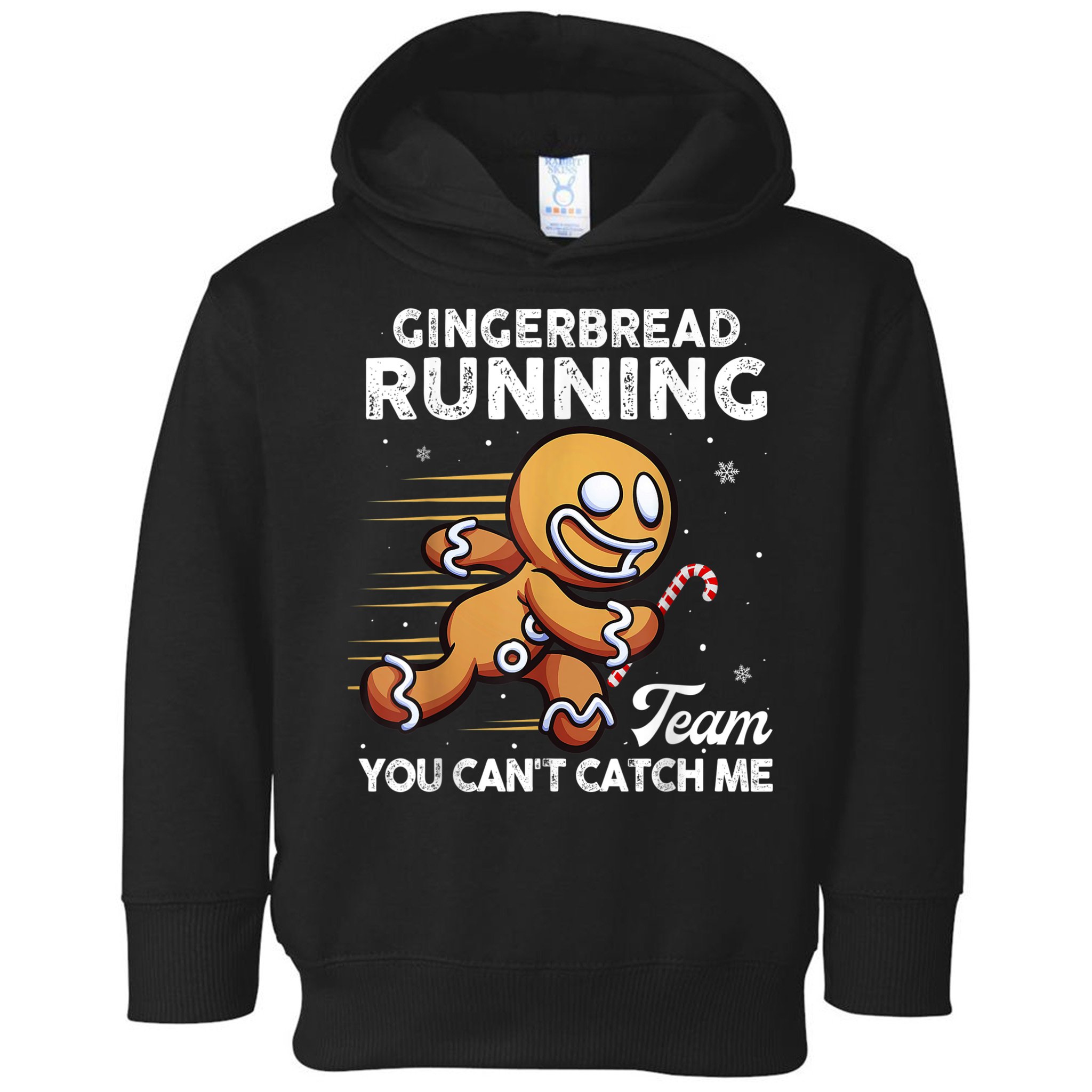 Gingerbread Running Team Christmas Cookie Funny Baking Toddler Hoodie