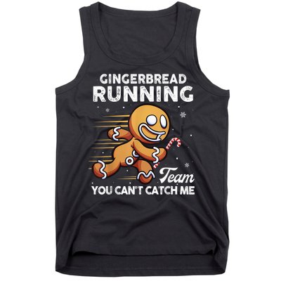 Gingerbread Running Team Christmas Cookie Funny Baking Tank Top