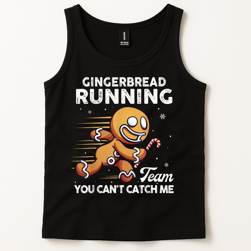 Gingerbread Running Team Christmas Cookie Funny Baking Tank Top