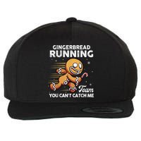 Gingerbread Running Team Christmas Cookie Funny Baking Wool Snapback Cap
