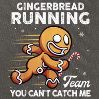 Gingerbread Running Team Christmas Cookie Funny Baking Cotton Canvas Backpack
