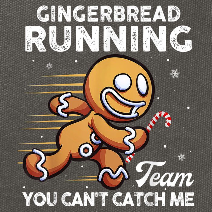 Gingerbread Running Team Christmas Cookie Funny Baking Cotton Canvas Backpack