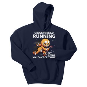 Gingerbread Running Team Christmas Cookie Funny Baking Kids Hoodie