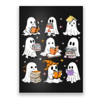 Ghost Reading Teacher Halloween Librarian Book Lover School Poster