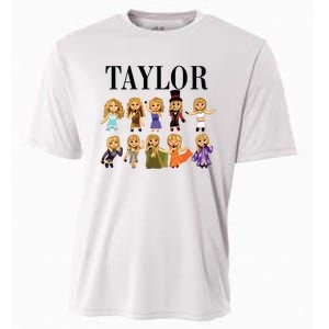 Girl Retro Taylor First Name Personalized Groovy Bday Cooling Performance Crew T-Shirt