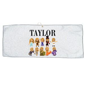 Girl Retro Taylor First Name Personalized Groovy Bday Large Microfiber Waffle Golf Towel