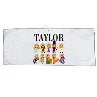 Girl Retro Taylor First Name Personalized Groovy Bday Large Microfiber Waffle Golf Towel