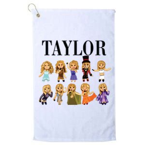 Girl Retro Taylor First Name Personalized Groovy Bday Platinum Collection Golf Towel