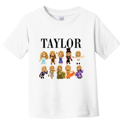Girl Retro Taylor First Name Personalized Groovy Bday Toddler T-Shirt