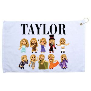 Girl Retro Taylor First Name Personalized Groovy Bday Grommeted Golf Towel