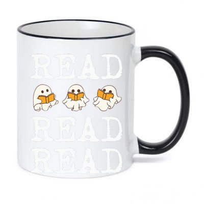 Ghost Reading Teacher Halloween 11oz Black Color Changing Mug