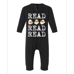 Ghost Reading Teacher Halloween Infant Fleece One Piece