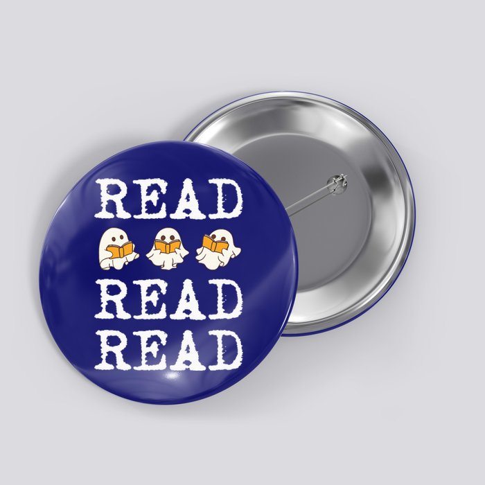 Ghost Reading Teacher Halloween Button