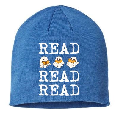 Ghost Reading Teacher Halloween Sustainable Beanie