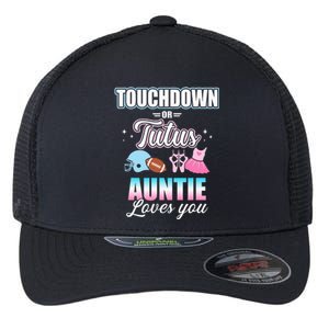 Gender Reveal Touchdowns Or Tutus Auntie Matching Baby Party Flexfit Unipanel Trucker Cap