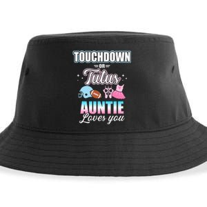 Gender Reveal Touchdowns Or Tutus Auntie Matching Baby Party Sustainable Bucket Hat