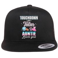 Gender Reveal Touchdowns Or Tutus Auntie Matching Baby Party Flat Bill Trucker Hat