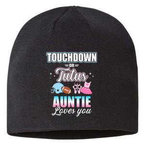 Gender Reveal Touchdowns Or Tutus Auntie Matching Baby Party Sustainable Beanie