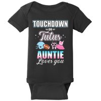 Gender Reveal Touchdowns Or Tutus Auntie Matching Baby Party Baby Bodysuit