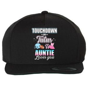 Gender Reveal Touchdowns Or Tutus Auntie Matching Baby Party Wool Snapback Cap