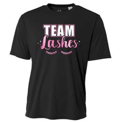 Gender reveal team lashes matching family baby party Cooling Performance Crew T-Shirt