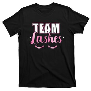 Gender reveal team lashes matching family baby party T-Shirt