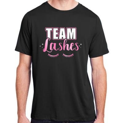 Gender reveal team lashes matching family baby party Adult ChromaSoft Performance T-Shirt