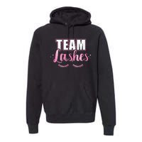 Gender reveal team lashes matching family baby party Premium Hoodie