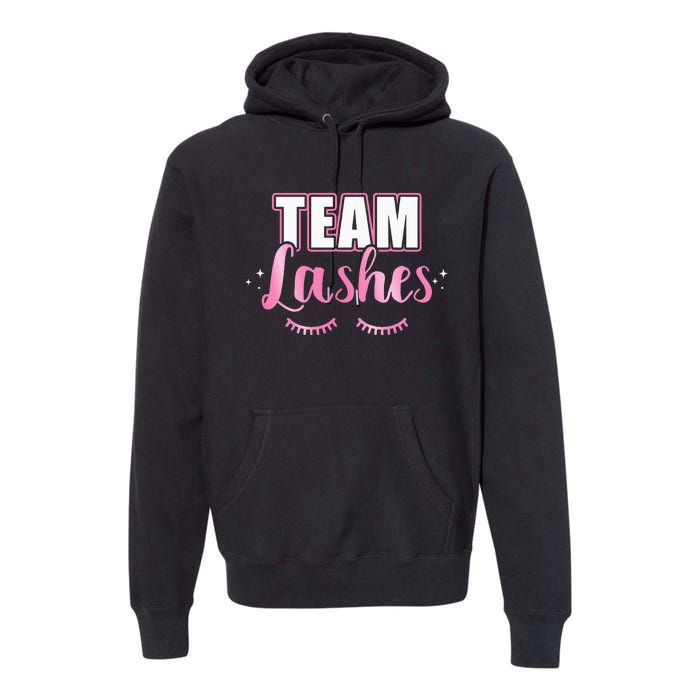 Gender reveal team lashes matching family baby party Premium Hoodie