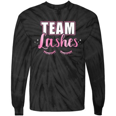 Gender reveal team lashes matching family baby party Tie-Dye Long Sleeve Shirt