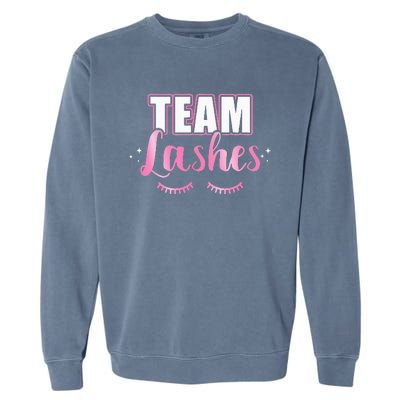 Gender reveal team lashes matching family baby party Garment-Dyed Sweatshirt