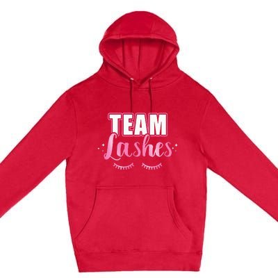 Gender reveal team lashes matching family baby party Premium Pullover Hoodie