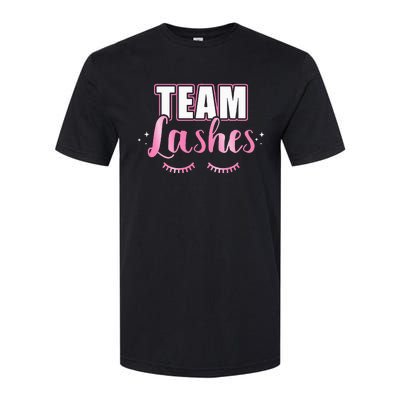 Gender reveal team lashes matching family baby party Softstyle® CVC T-Shirt