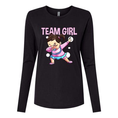 Gender Reveal Team Pink Team Team Girl Matching Family Baby Party Womens Cotton Relaxed Long Sleeve T-Shirt