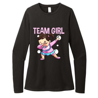 Gender Reveal Team Pink Team Team Girl Matching Family Baby Party Womens CVC Long Sleeve Shirt