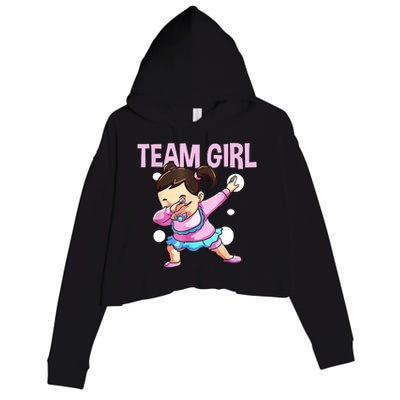 Gender Reveal Team Pink Team Team Girl Matching Family Baby Party Crop Fleece Hoodie