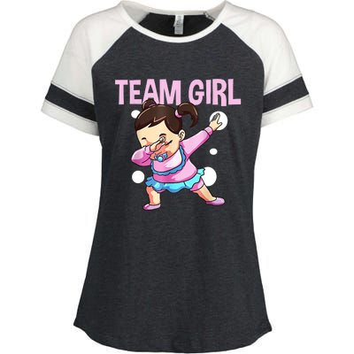 Gender Reveal Team Pink Team Team Girl Matching Family Baby Party Enza Ladies Jersey Colorblock Tee