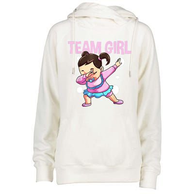 Gender Reveal Team Pink Team Team Girl Matching Family Baby Party Womens Funnel Neck Pullover Hood