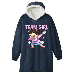 Gender Reveal Team Pink Team Team Girl Matching Family Baby Party Hooded Wearable Blanket