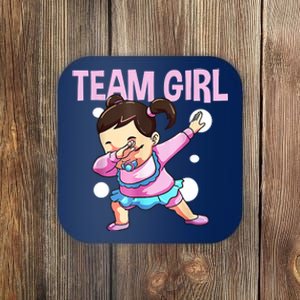 Gender Reveal Team Pink Team Team Girl Matching Family Baby Party Coaster