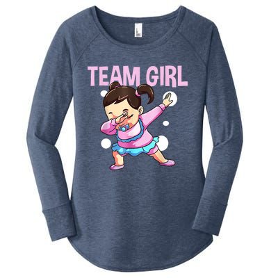 Gender Reveal Team Pink Team Team Girl Matching Family Baby Party Women's Perfect Tri Tunic Long Sleeve Shirt